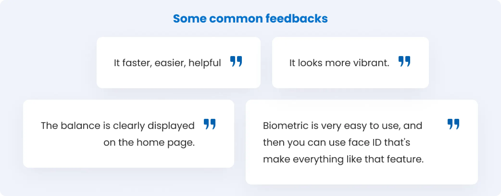 Some common feedbacks